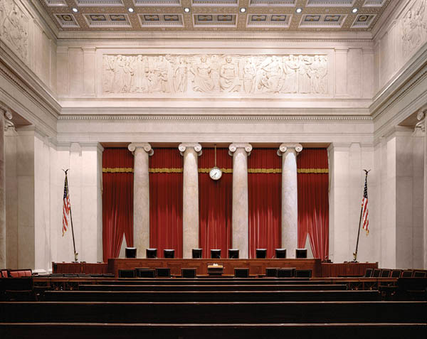 Photo of the interior of the Supreme Court