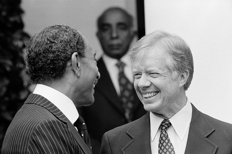 President Jimmy Carter and Sadat at theWhite House