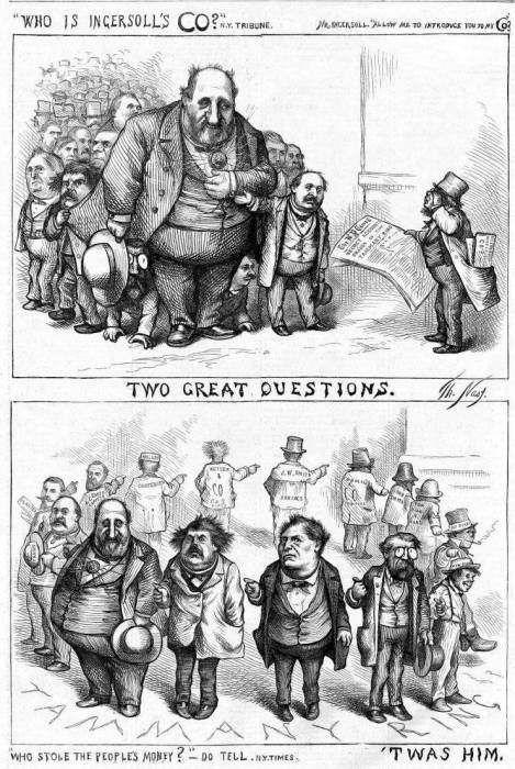 A political cartoon by Thomas Nast