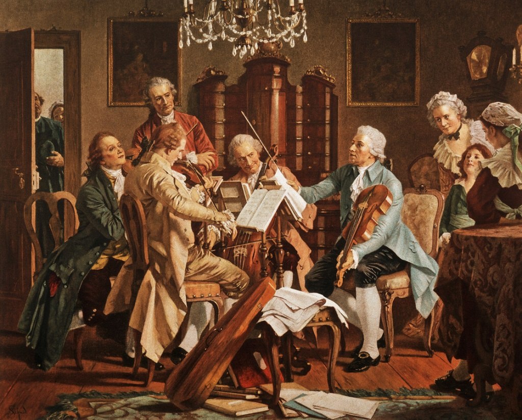 Figure 1. Joseph Haydn playing string quartets