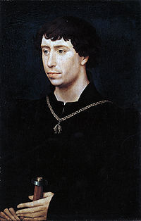 Portrait of Charles the Bold, dressed in black.