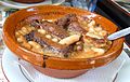 The dish cassoulet in a bowl.