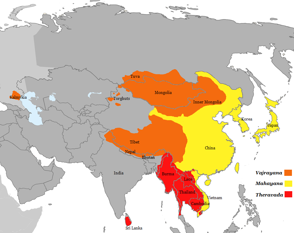 What Are The Three Main Branches Of Buddhism Based On Geographic Location