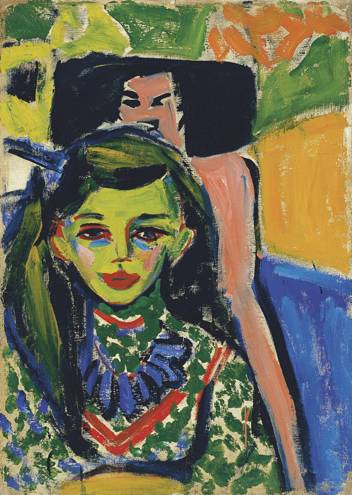 Ernst Ludwig Kirchner, Franzi In Front of A Carved Chair, 1910, oil on canvas, Thyssen-Bornemisza Museum, Madrid. 