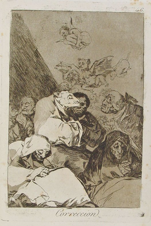Francisco Goya, Correccion, 1799. Etching on paper.