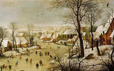 Bruegel Skaters painting
