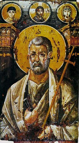 This photo shows an icon of St. Peter.