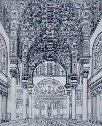 This is the drawing of the Baths of Caracalla described in the caption.