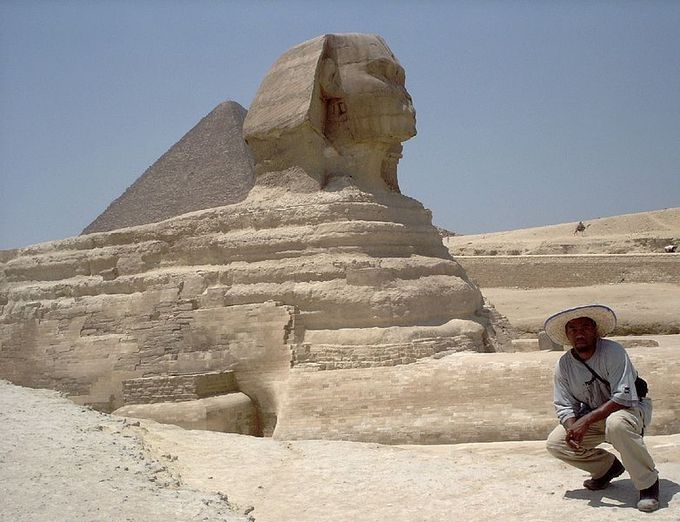 Full color photograph depicts the Sphinx of Giza, described above.