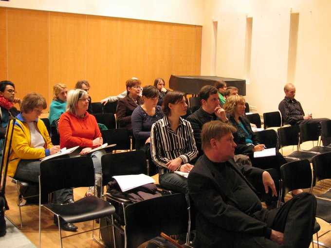 An audience at the Dot Org Boom Seminar on April 12, 2005, at Finland's Embassy in Stockholm.