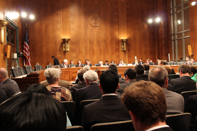 A picture of the Senate Antitrust Subcommittee.