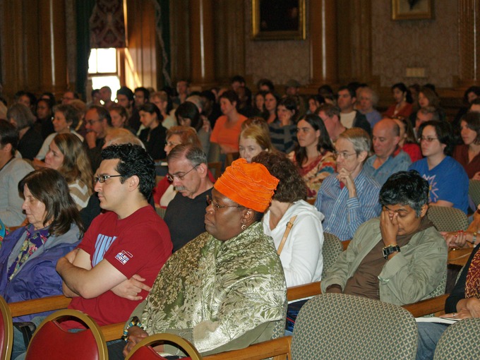 A picture of an audience at the Brooklyn Book Festival in New York City.