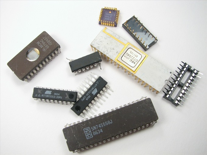 an image of microchips of various sizes and colors