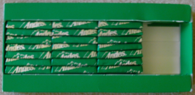 A package of Andes mints.