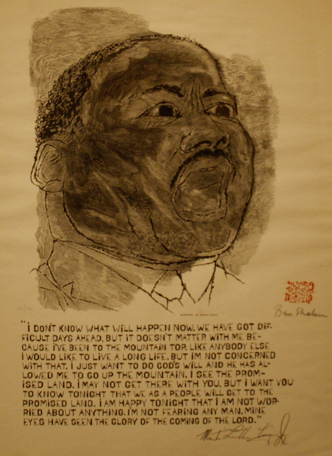A quotation by MLK, Jr. appears below the portrait. It reads: 