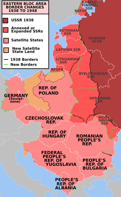 A map depicting the Socialist Republics of the Soviet Union.
