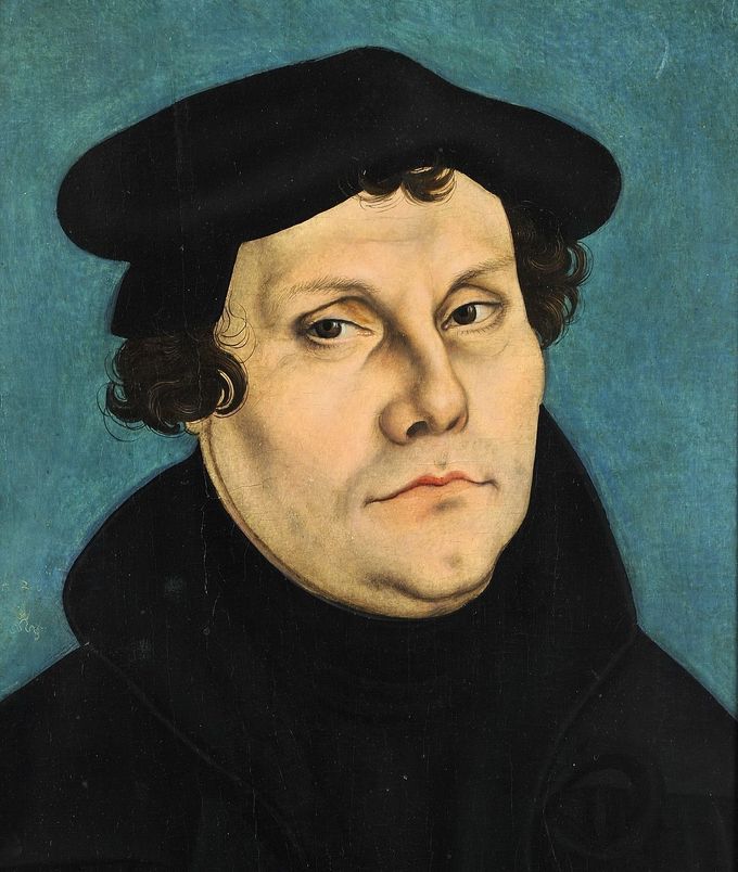 Portrait of Martin Luther's face.