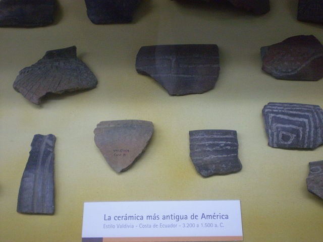 The photograph shows 13 fragments of pottery.