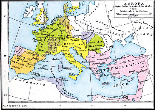 The Ostrogothic Kingdom covered all of Italy well as neighboring areas, including land in modern-day France, Germany, Switzerland, Slovenia, Bosnia and Herzegovina, Serbia, Hungary, Czech Republic, Slovakia, Croatia, Montenegro, Austria, San Marino, Vatican City, Liechtenstein, and Monaco.