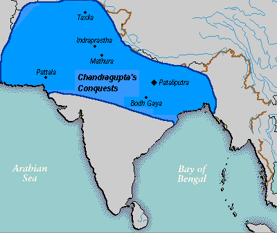 The empire expanded farther west to modern-day Afghanistan.