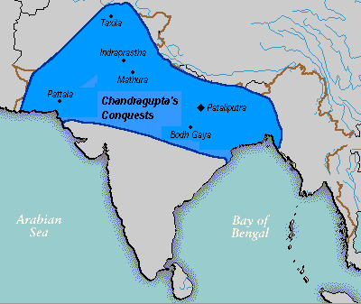 The empire covered Northern India, as well as portions of modern-day Afghanistan, Bangladesh, Bhutan, India, Nepal, Pakistan, and China.
