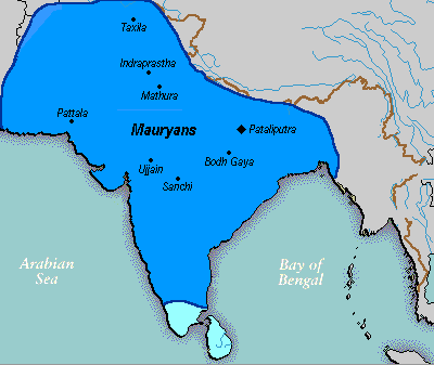 The empire grew to cover all of modern-day India.