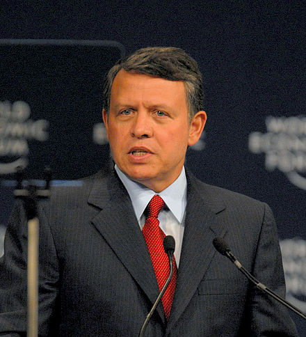 Close-up photo of King Abdullah of Jordan.