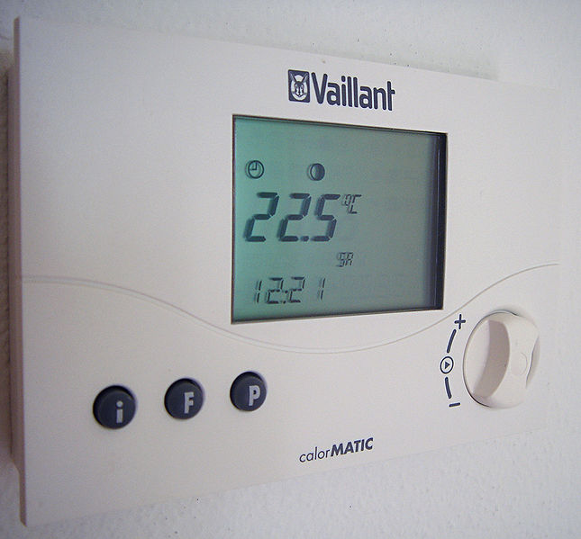 A simple wall-mounted digital thermometer