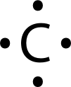 Electron dot diagram for carbon