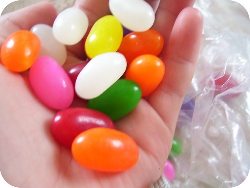 Handful of jelly beans