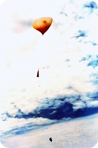 Weather balloons expand and eventually burst as they travel to higher altitudes
