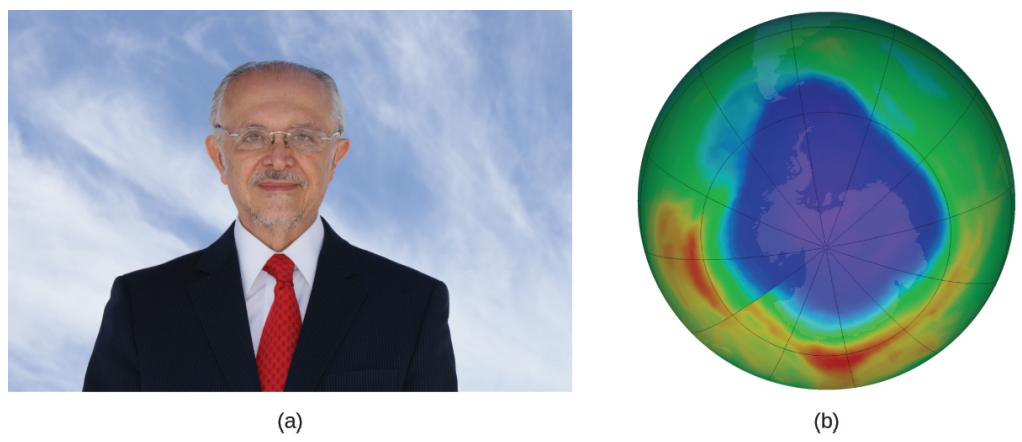 Mario Molina. A model of the Antarctic ozone hole.