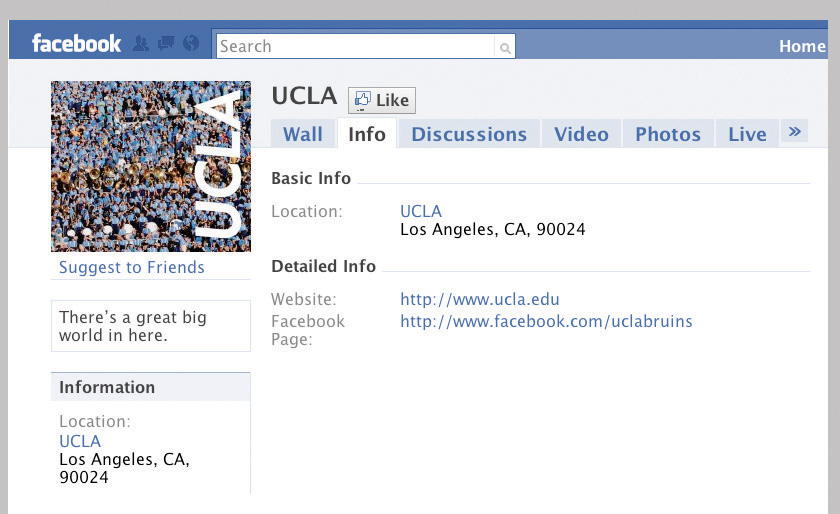 UCLA Facebook page