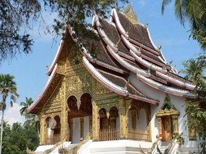 Image: Buddhist temple at Royal Palace in Luong, Prabang