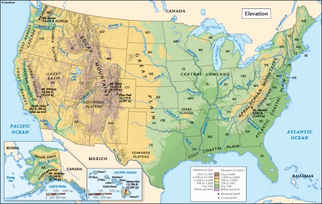 Physiographic Map Of Eastern Us