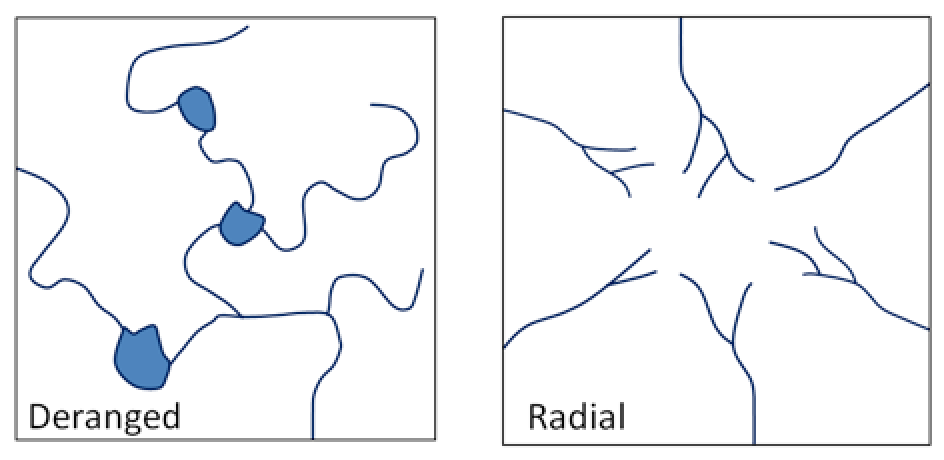 radial drainage pattern