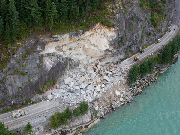 Porteau Cove rockfall | Natural hazards learning resources at EOAS, UBC.