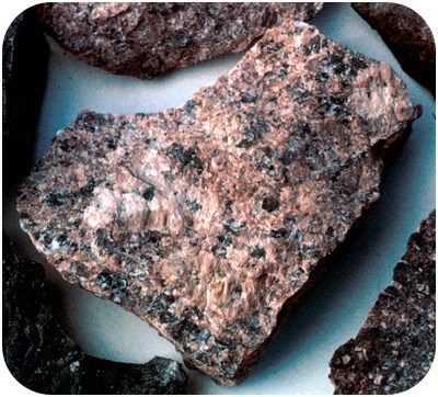 Granite from Missouri, and part of the continental crust