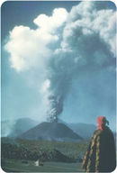 Eruption of a cinder cone.
