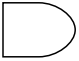 A simple D-shape.