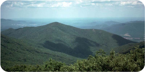 Figure 15. About 200 million years ago, the Appalachian Mountains of eastern North America were probably once as high as the Himalaya, but they have been weathered and eroded significantly since the breakup of Pangaea.