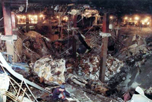 Rubble of the World Trade Center.