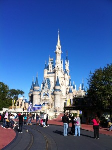 The Cinderella's castle at Disney World