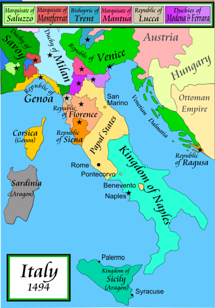 Map of Italian City-States