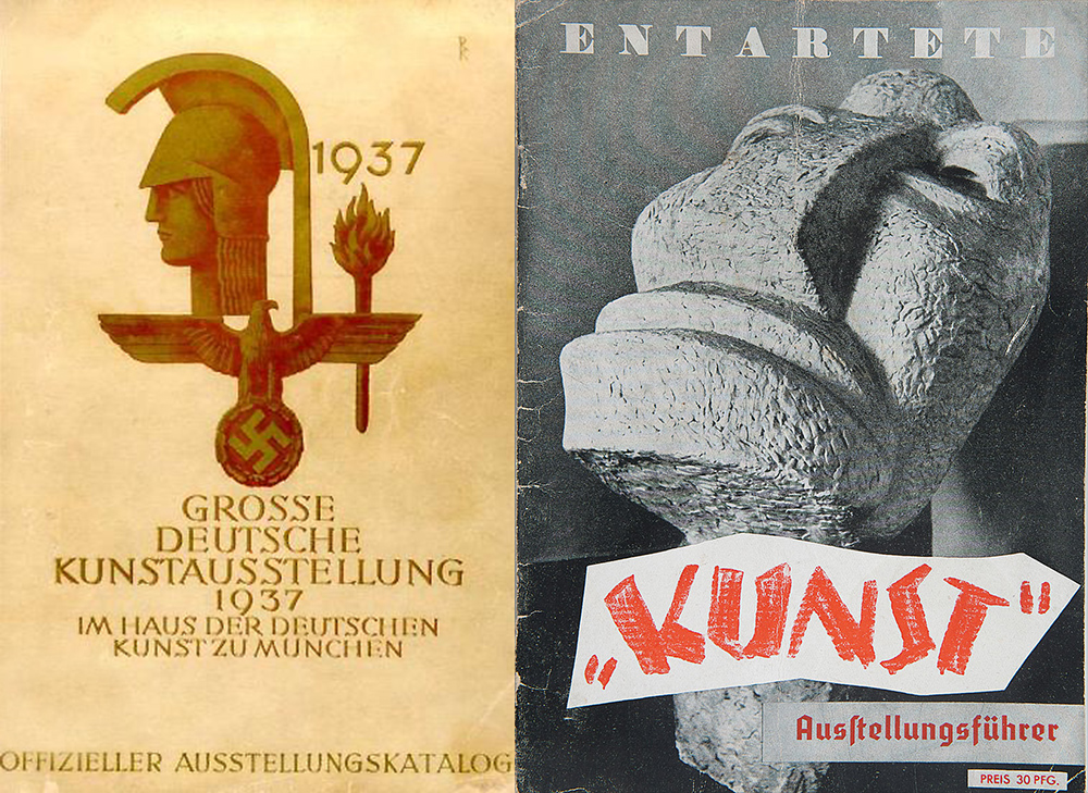 1937 Great German Art Exhibition and Degenerate Art Exhibition catalogue covers 1937 Great German Art Exhibition and Degenerate Art Exhibition catalogue covers
