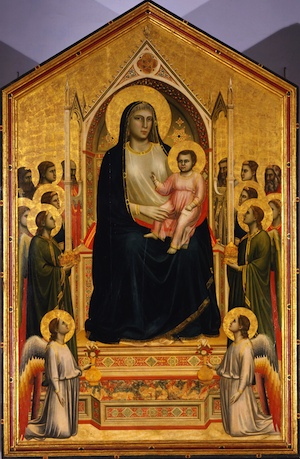 Giotto di Bondone, The Ognissanti Madonna, 1306-10, tempera on panel, 128 x 80 1/4