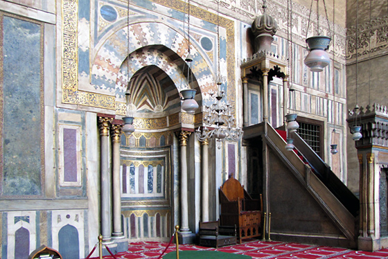 Mihrab and minbar, Mosque of Sultan Hassan, Cairo