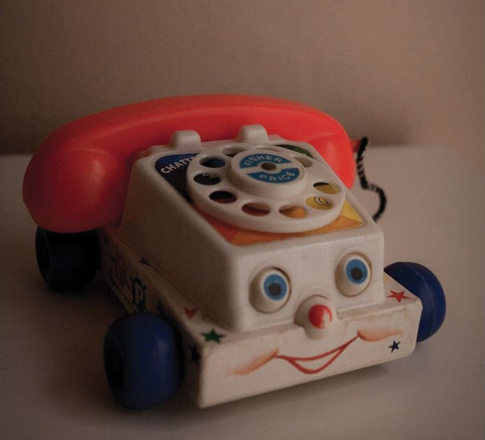 Vintage toy telephone.