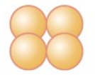 four spheres arranged in a square