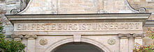 St. George's Church in Eisenach, where Bach was baptised. Portal inscription: 